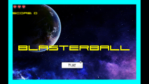 Schermata iniziale di "Blasterball"