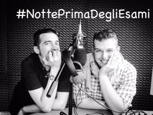 Domenico Felix Argentiero e Flavio Cellie ai microfoni per la notte dei maturandi