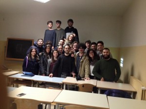 Gli alunni della 5A con Luigi Console, visual designer
